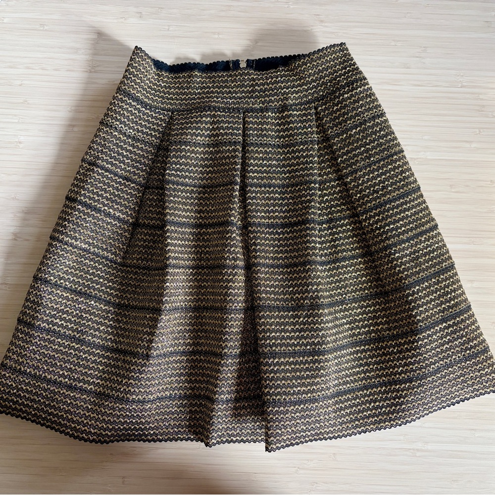 Ginger G Black and Gold A-Line Skirt